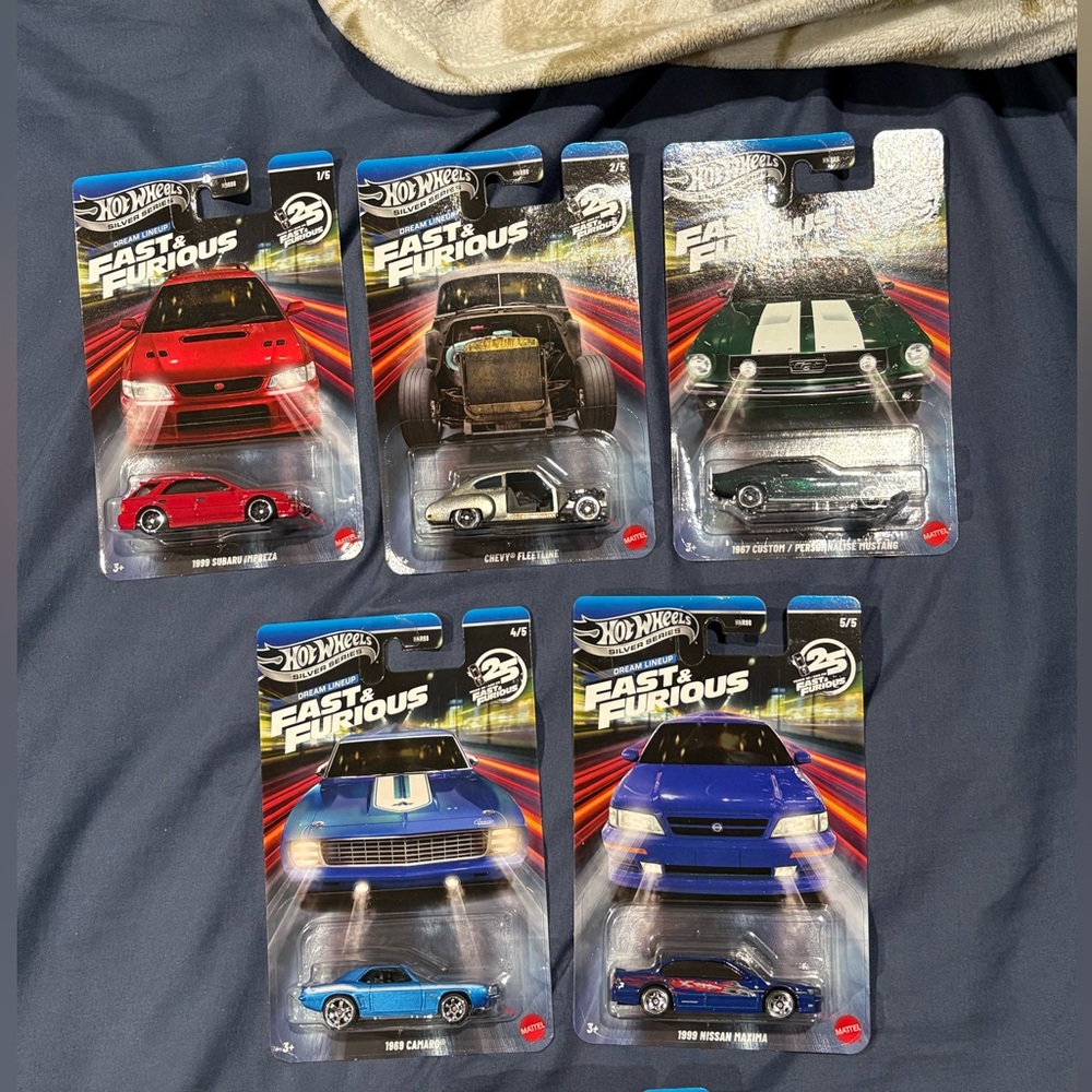 Hot wheels Fast and Furious 5 car set